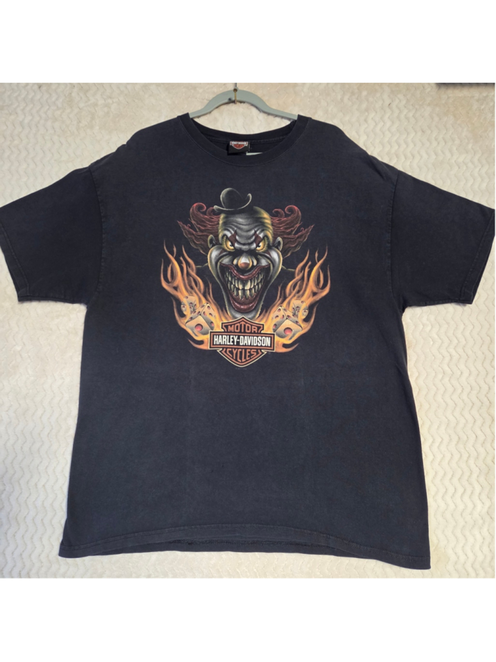 Men's Harley-Davidson Graphic T-Shirt XL Black Orange Clown Grand Canyon